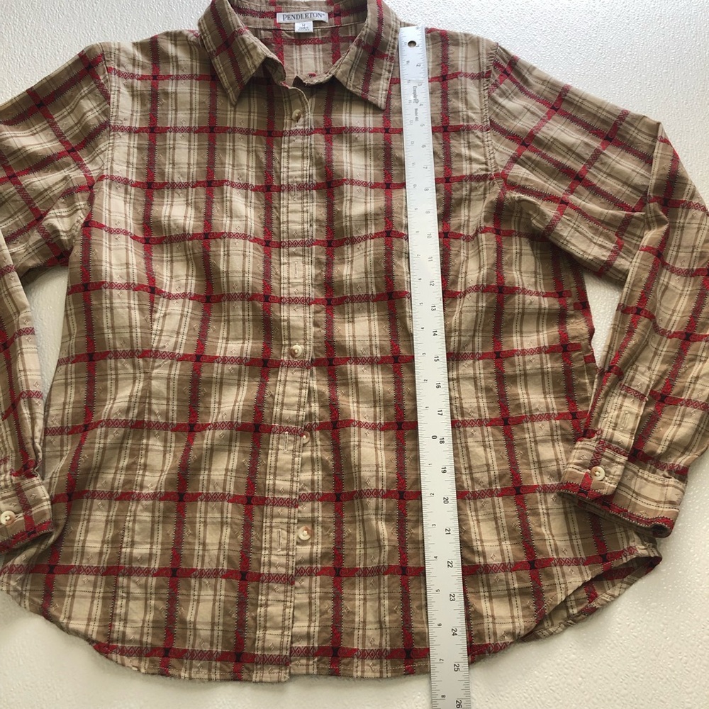 Pendleton Plaid Women’s Button Down Long Sleeve C… - image 7